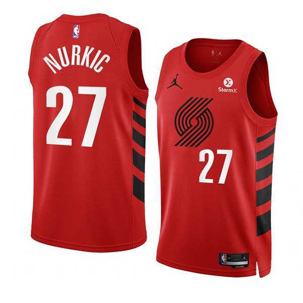 Men%27s Portland Trail Blazers #27 Jusuf Nurkic 2022-23 Red Statement Edition Swingman Stitched Basketball Jersey Dzhi->portland trailblazers->NBA Jersey